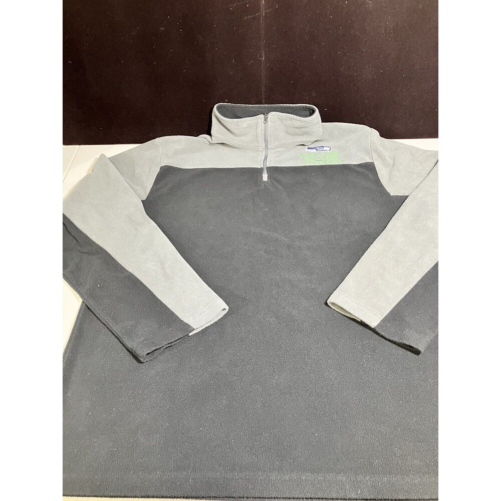 NFL Seattle Seahawks Pullover Gray Sweatshirt Superbowl XLVIII Champs Large - Picture 1 of 6